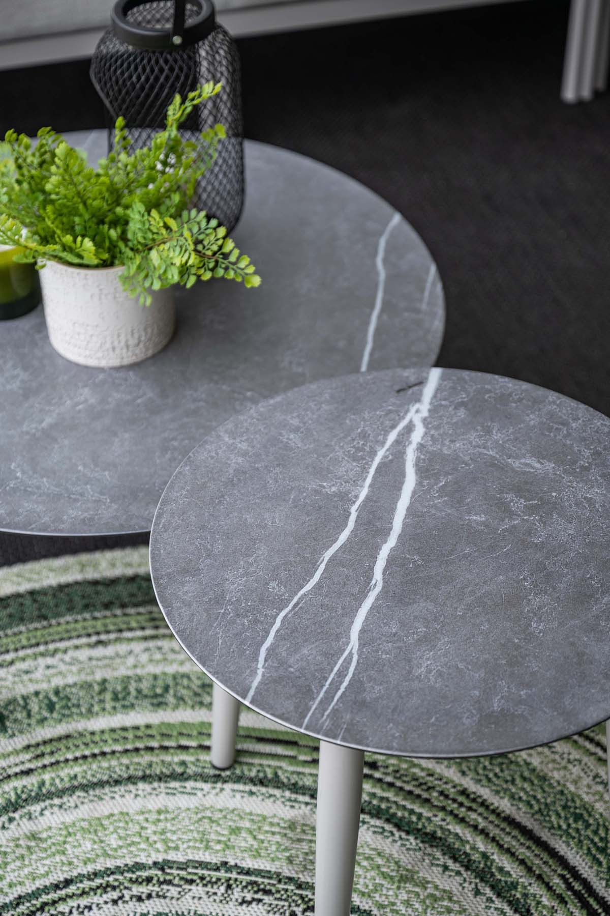 Frigole loungeset - 5-pieces - taupe - sand valley sand - slate grey ceramic glass