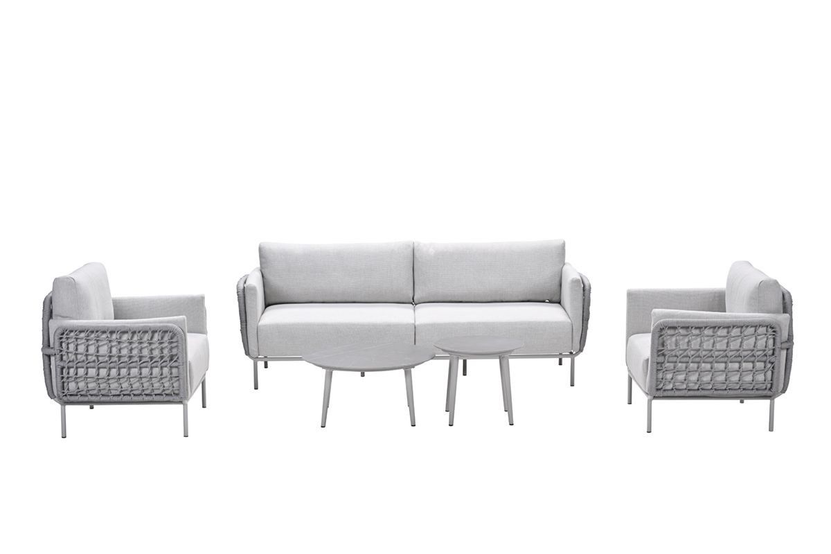 Cavallo loungeset - 5-pieces - taupe - sand - valley sand - Centostone Sicilian grey