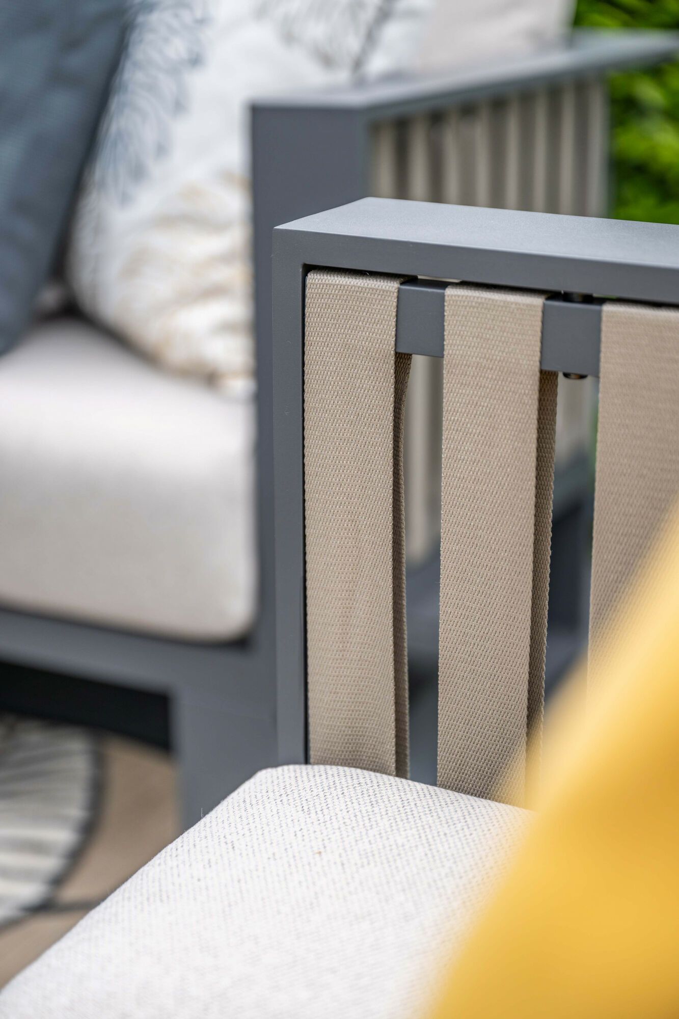 Bologna loungeset - 3-pieces - carbon black  taupe - desert sand