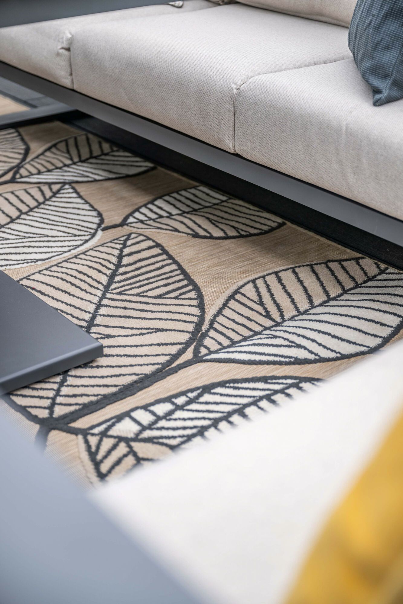 Bologna loungeset - 3-pieces - carbon black  taupe - desert sand