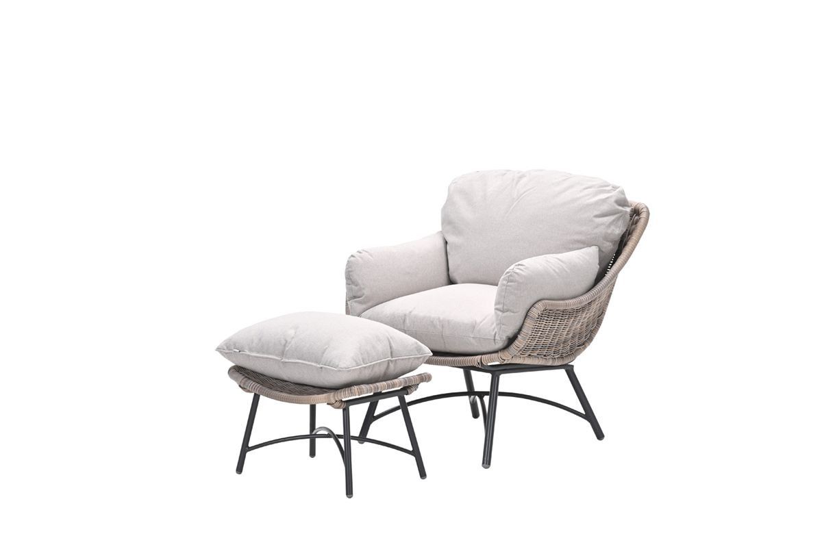 Logan armchair including ottoman - vintage willow -  desert sand