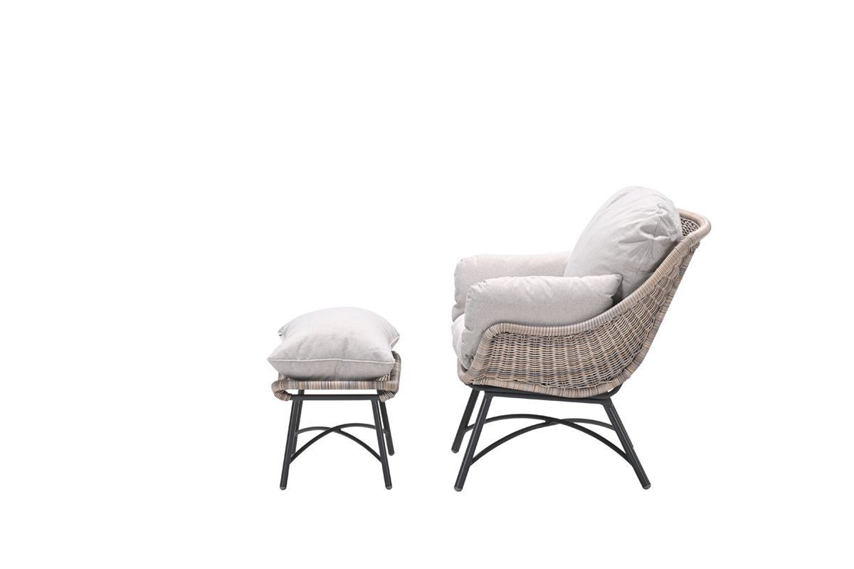 Logan armchair including ottoman - vintage willow -  desert sand
