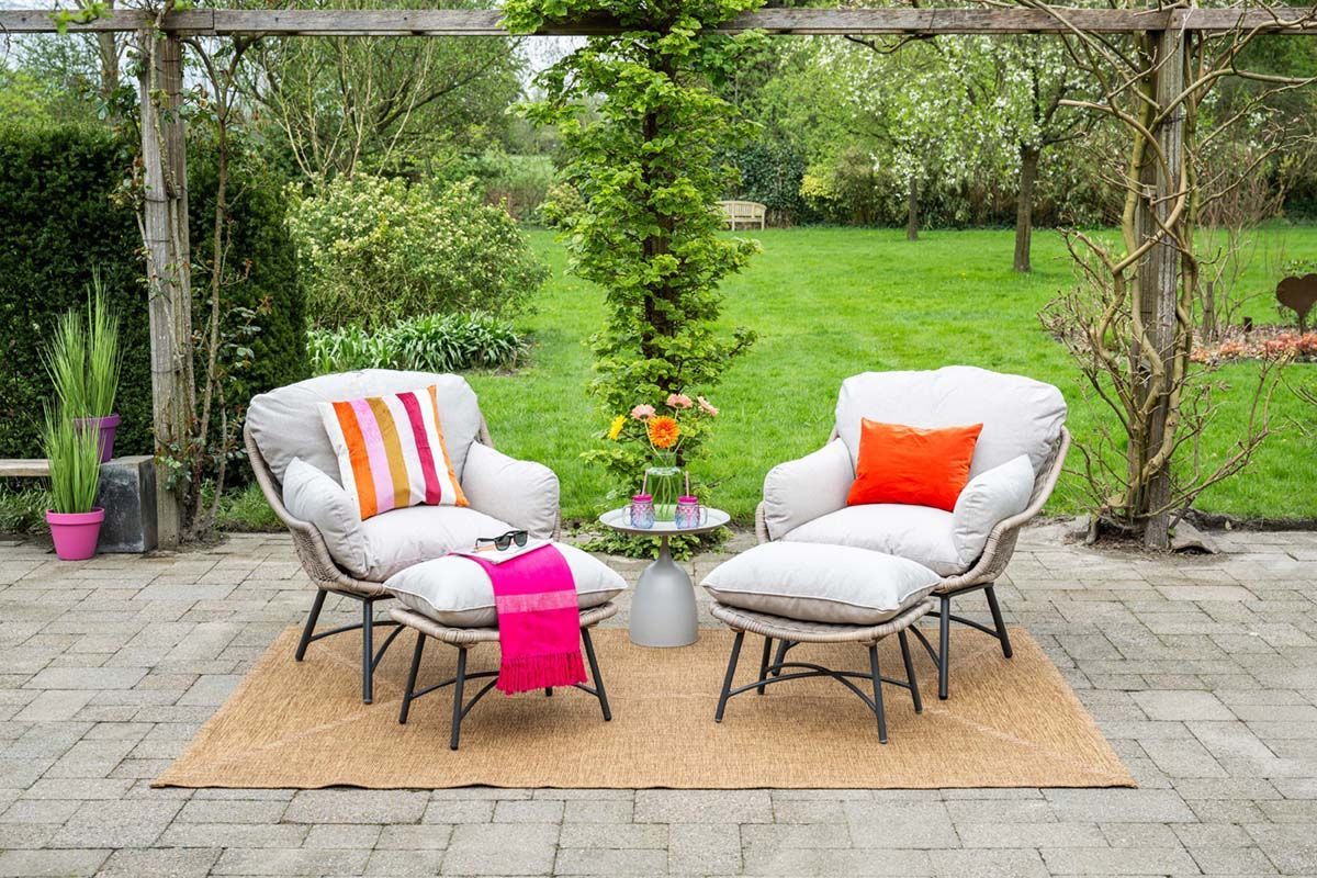 Logan armchair including ottoman - vintage willow -  desert sand