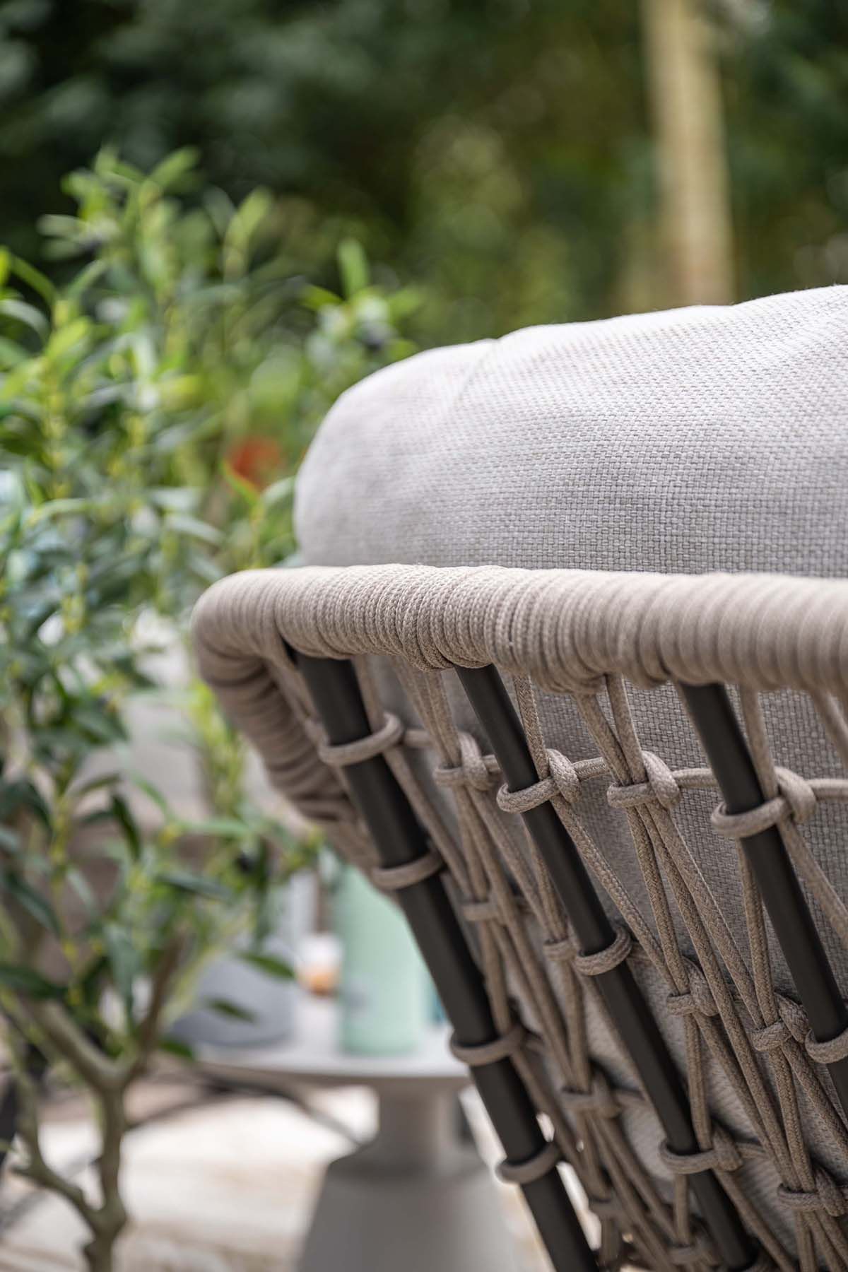 Logan armchair including ottoman - rope taupe - valley sand
