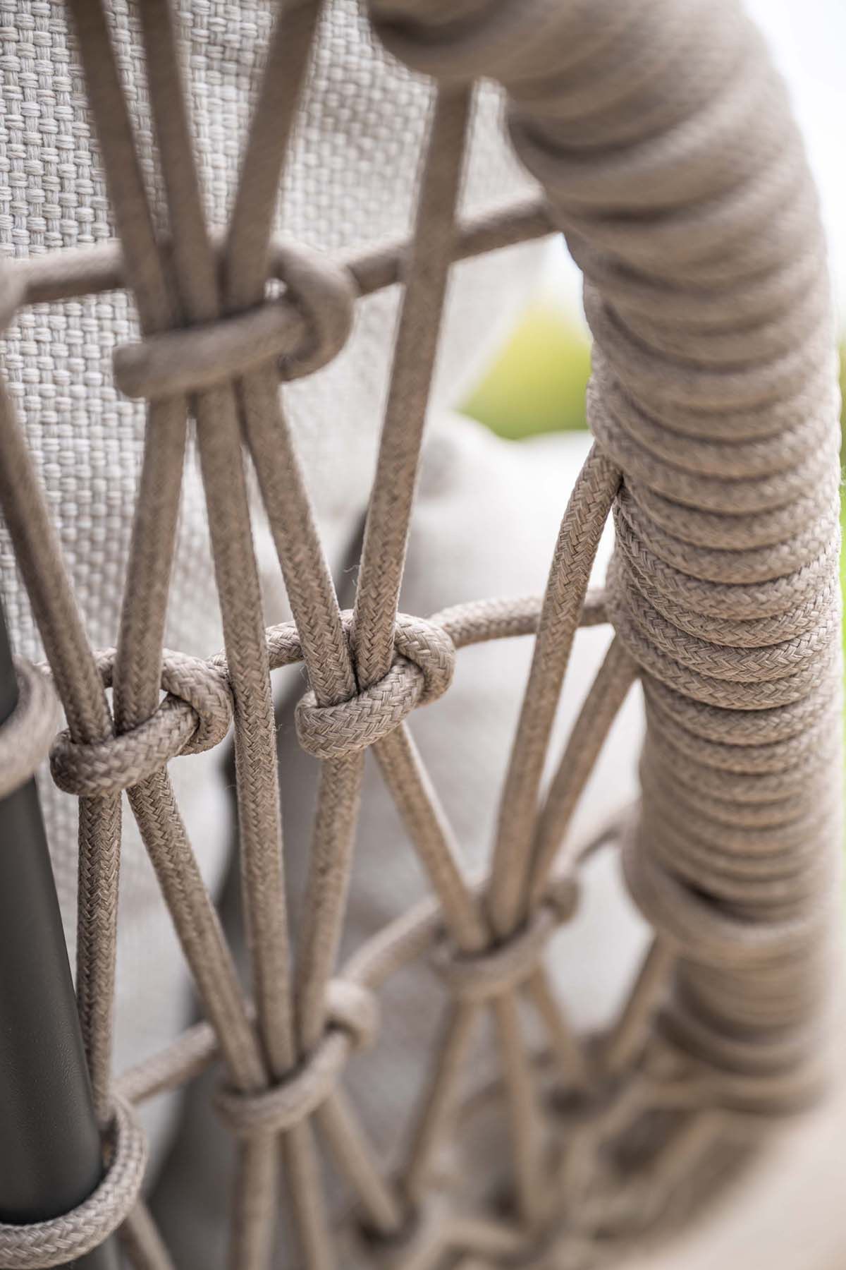 Logan armchair including ottoman - rope taupe - valley sand