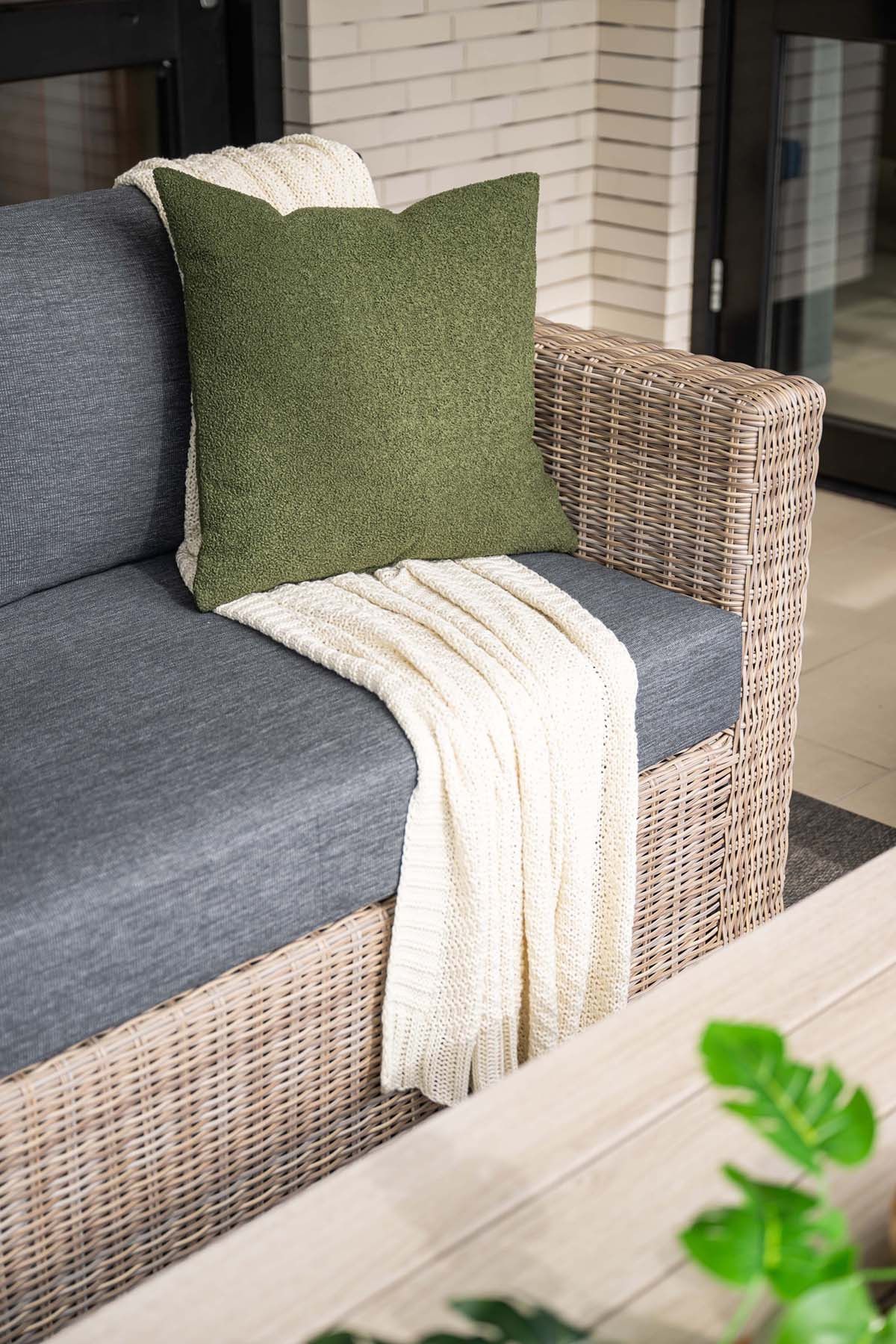 Tennessee 3-seater sofa - vintage willow - anthracite texfiber