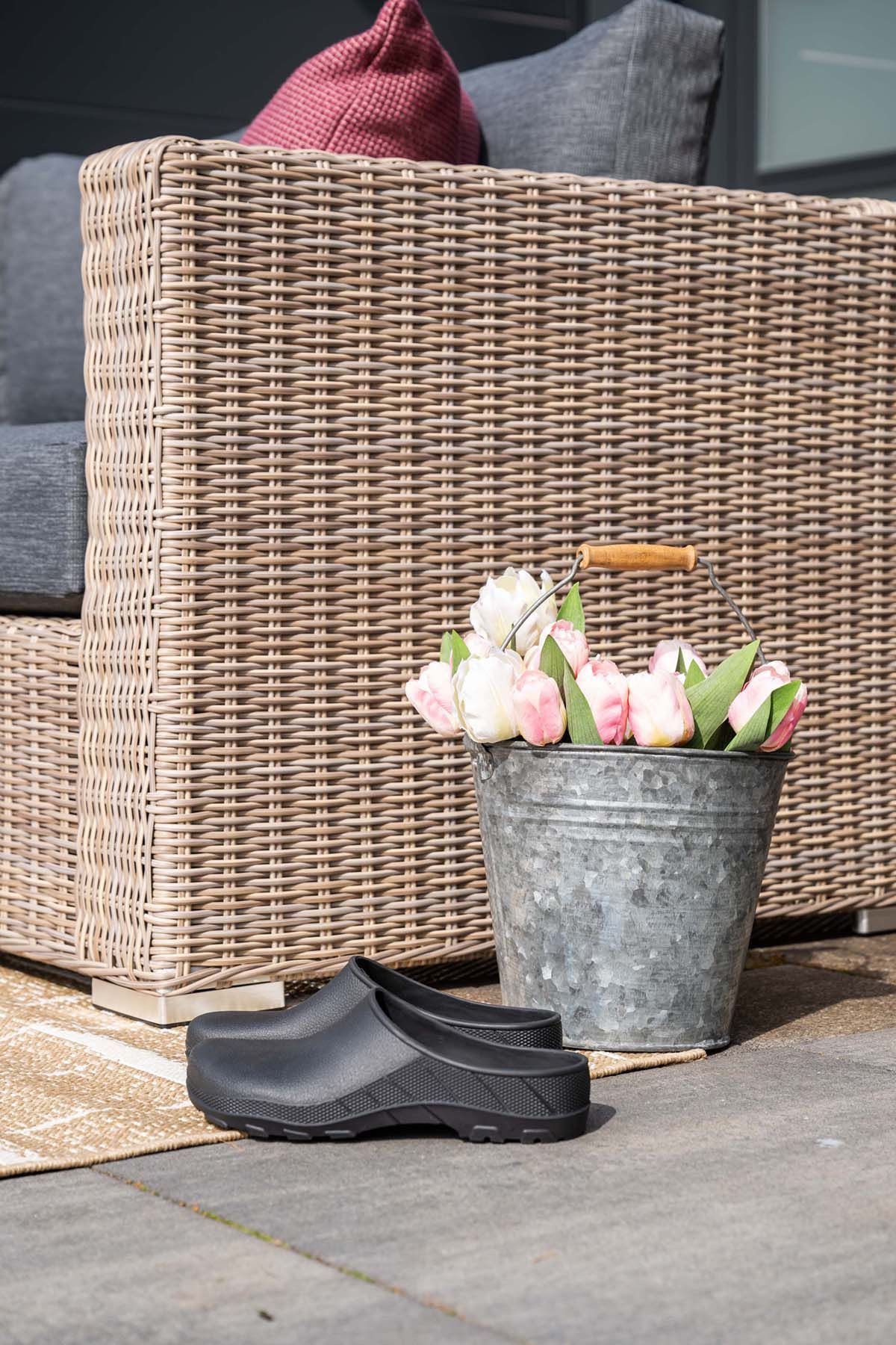 Tennessee lounge chair - vintage willow - anthracite  texfiber