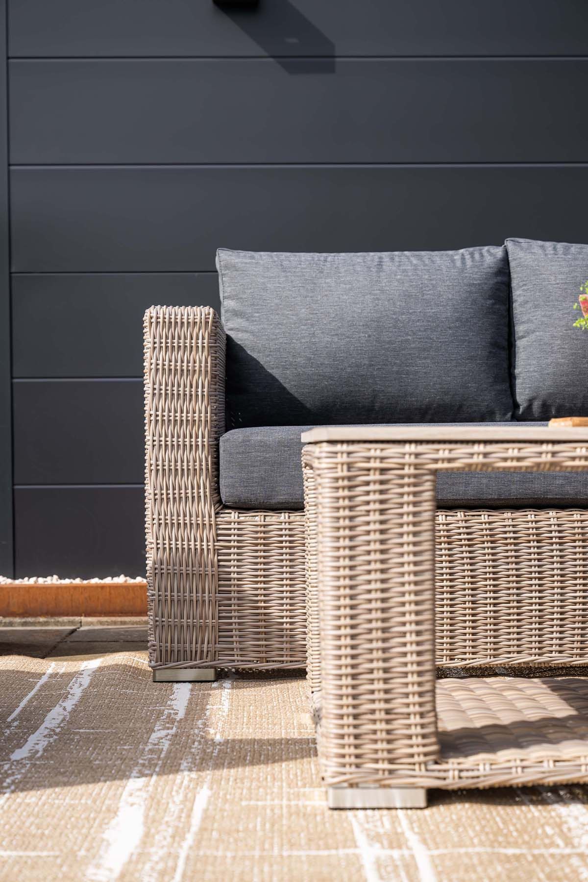Tennessee open sofa - left - vintage willow - anthracite  texfiber