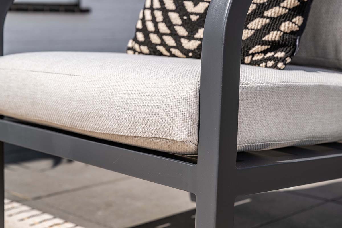 Monti loungeset - 4-pieces - carbon black  rope taupe - valley sand