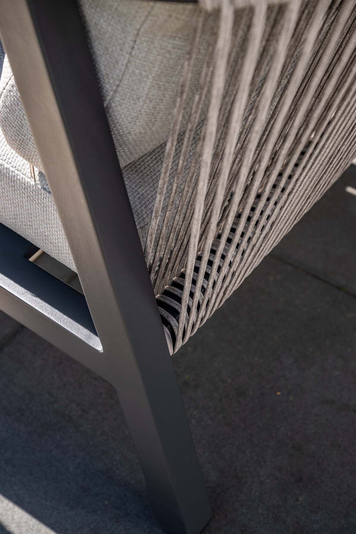 Monti loungeset - 4-pieces - carbon black  rope taupe - valley sand
