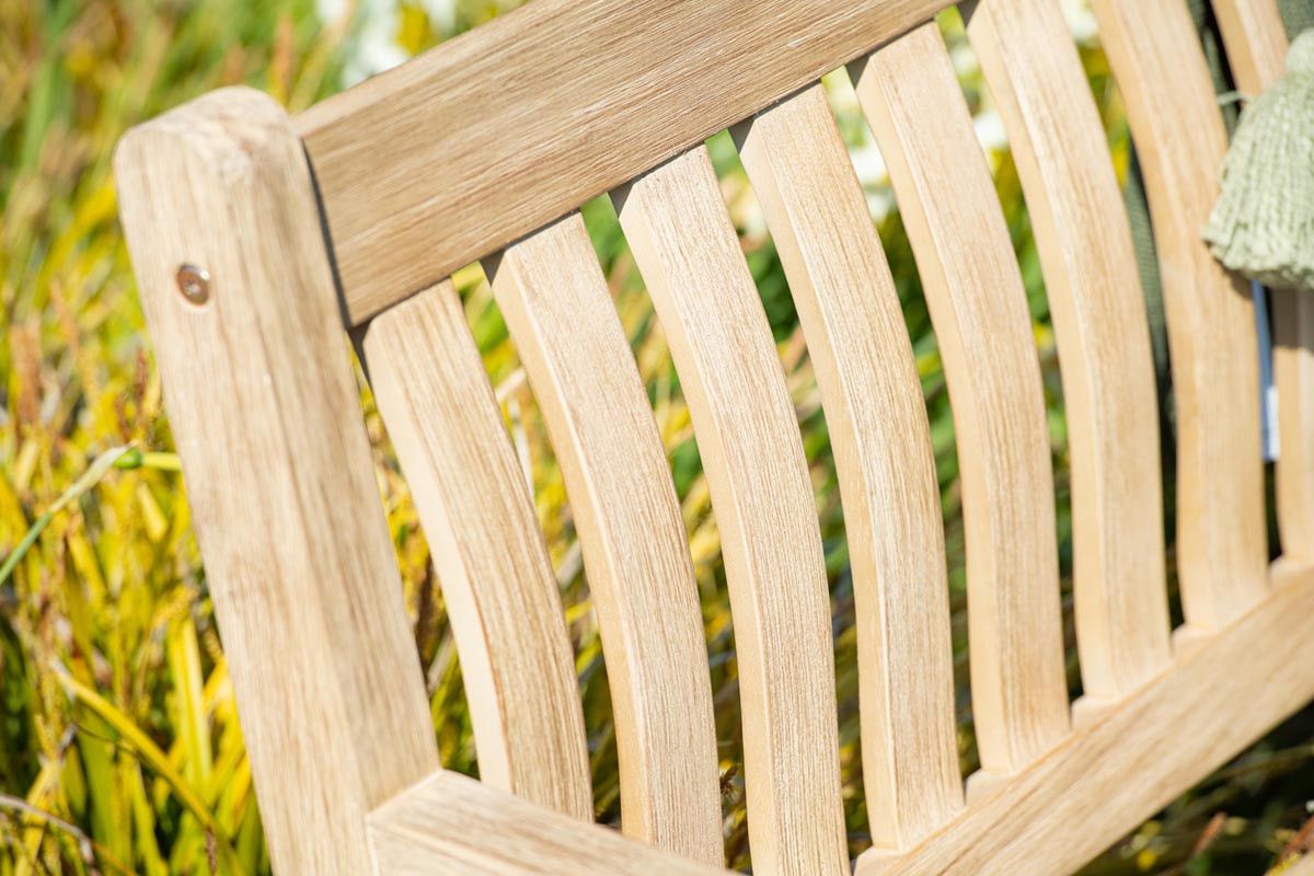 Vondel parkbench - 150 cm - eucalyptus white wash