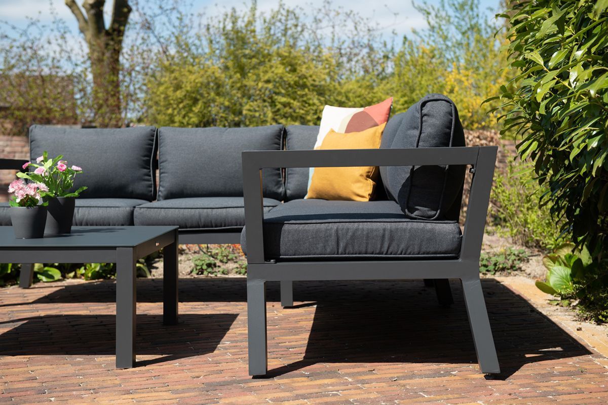 Colorado loungeset - 3-pieces - carbon black -  reflex black