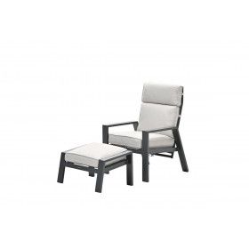 Max adjustable chair with footrest - carbon black -  desert sand
