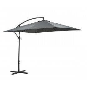 Corfu parasol - 250x250 cm - carbon black -  dark grey