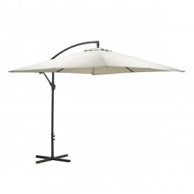 Corfu parasol - 250x250 cm - carbon black -  sand