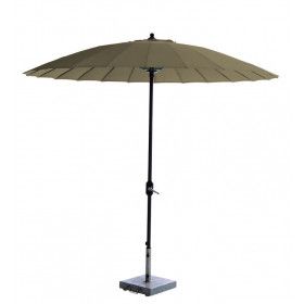 Manilla parasol - Ø250 cm - carbon black -  taupe