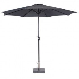 Lotus parasol - Ø300 cm - carbon black -  dark grey