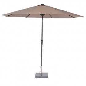 Lotus parasol - Ø300 cm - carbon black -  taupe