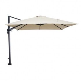 Hawaii parasol - 300x300 cm - carbon black -  ecru