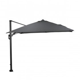 Hawaii Deluxe parasol - 300x300 cm - carbon black -  dark grey