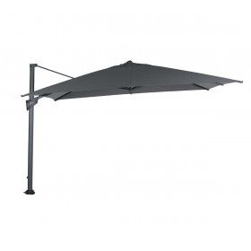 Hawaii King pole parasol - 400x400 cm - carbon black  -  dark grey