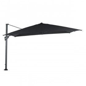 Hawaii King pole parasol - 400x400 cm - carbon black  -  black