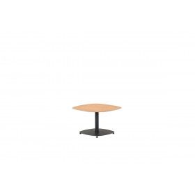 Leon sidetable - 70x70 cm - carbon black -  light teak look