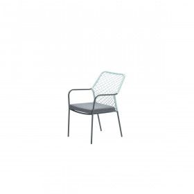 Dido dining chair - carbon black - TPU rope soft green - mystic grey