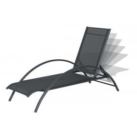 Limone sunbed - carbon black -  anthracite