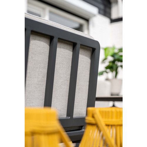 Montea loungeset - 4-pieces - carbon black - valley sand - Centostone soft sand