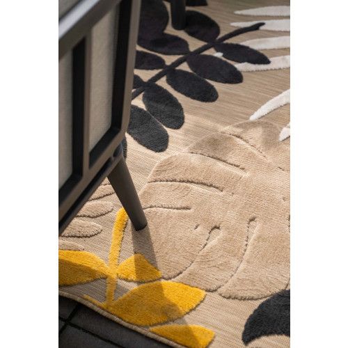 Montea loungeset - 4-pieces - carbon black - valley sand - Centostone soft sand