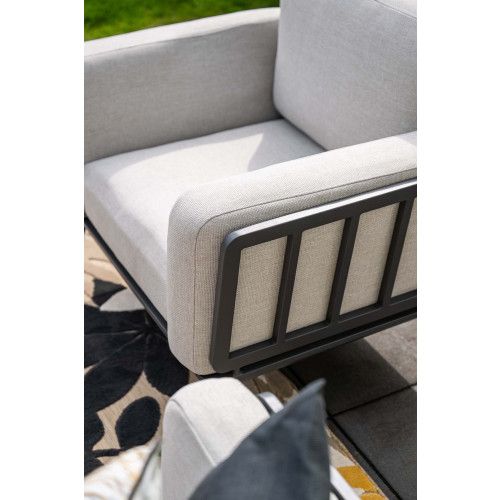 Montea loungeset - 4-pieces - carbon black - valley sand - Centostone soft sand