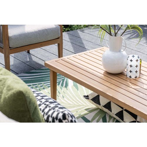 Sardinia loungeset - 4-pieces -  light teaklook - TPU rope sand - dark sand
