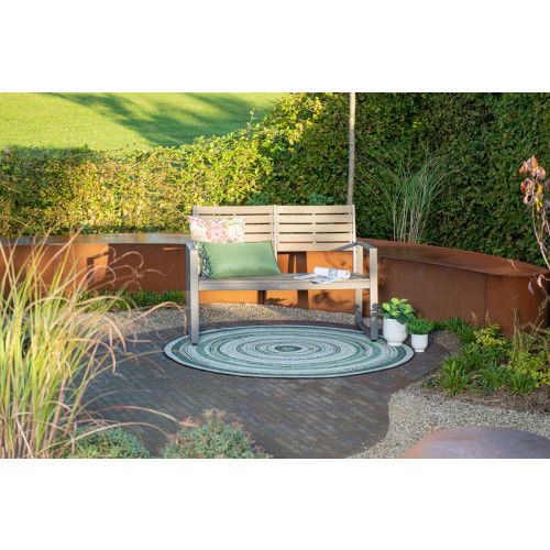 Detroit parkbench - aluminium -  carbon black - carbon grey polywood