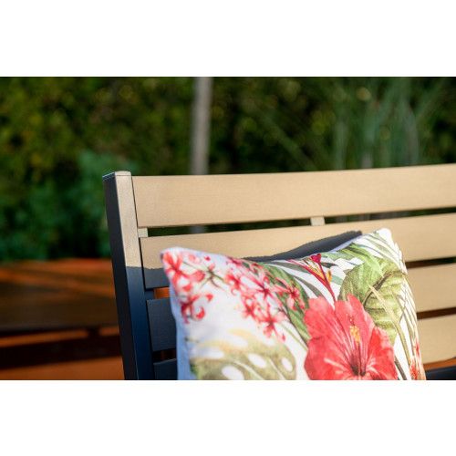 Detroit parkbench - aluminium -  carbon black - carbon grey polywood