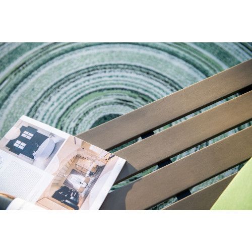 Detroit parkbench - aluminium -  carbon black - carbon grey polywood