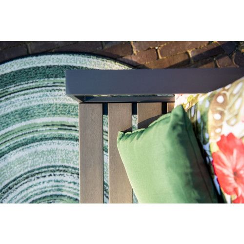 Detroit parkbench - aluminium -  carbon black - carbon grey polywood
