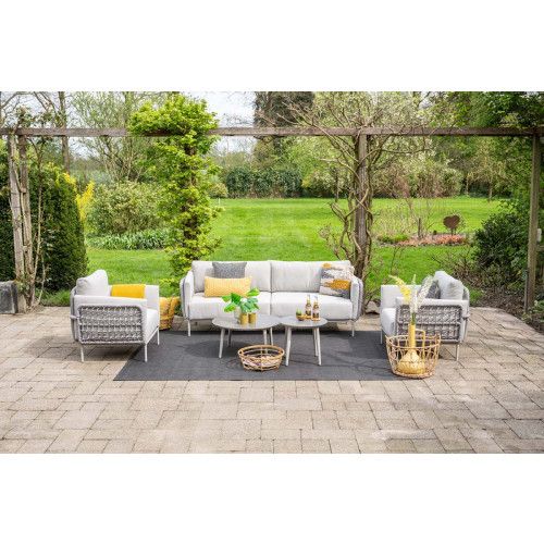 Cavallo loungeset - 5-pieces - taupe - sand - valley sand - Centostone Sicilian grey