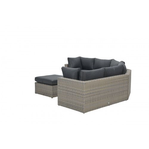 Menorca lounge set - 4-pieces - vintage willow - reflex black