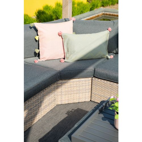 Menorca lounge set - 4-pieces - vintage willow - reflex black