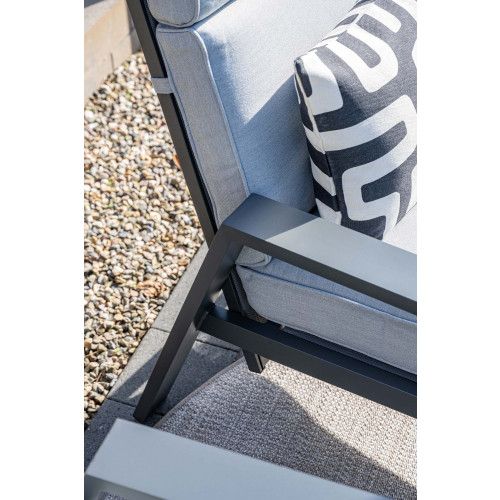 Max adjustable chair with footrest - carbon black -  light grey