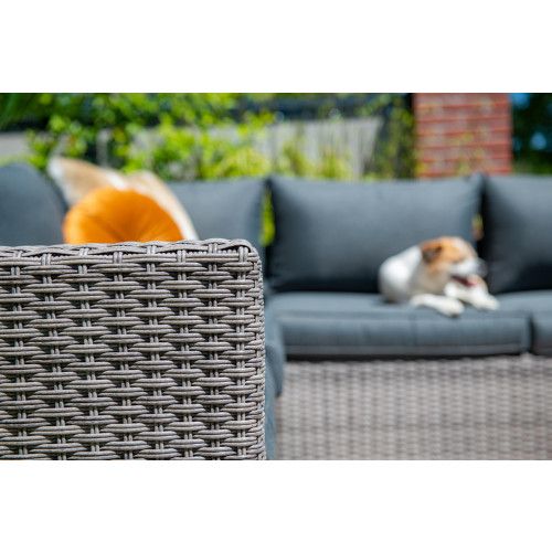 Orangebird lounge set - 4-pieces - organic grey - reflex black