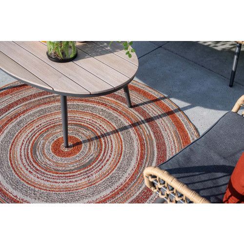 Margriet lounge set - 5-pieces - carbon black -  natural rotan - mystic grey