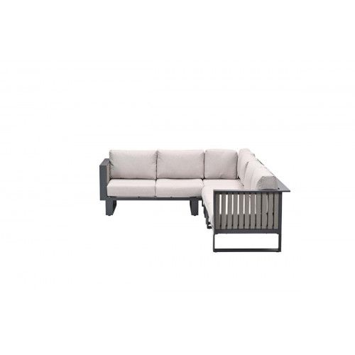Bologna cornerset - 4-pieces -carbon black-taupe-desert sand 