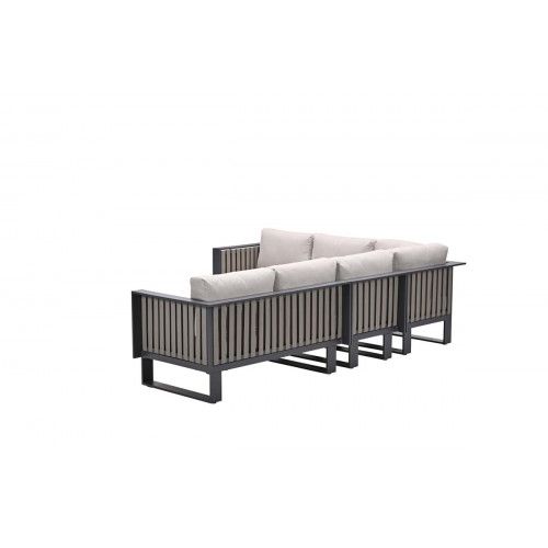 Bologna cornerset - 4-pieces -carbon black-taupe-desert sand 