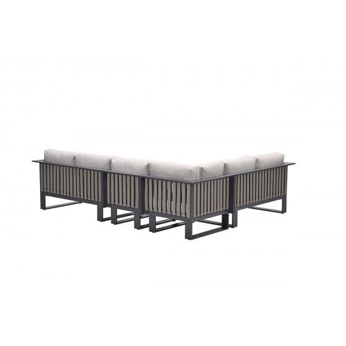 Bologna cornerset - 4-pieces -carbon black-taupe-desert sand 
