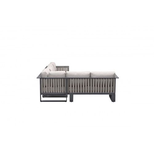 Bologna cornerset - 4-pieces -carbon black-taupe-desert sand 
