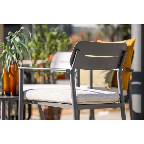 Morella loungeset - 4-piece - carbon black - valley sand 