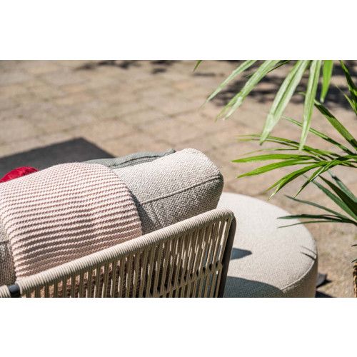Monte Carlo loungeset - 3-pieces - right carbon black - rope sand - merino sand