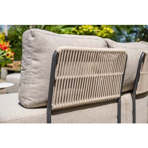 Monte Carlo loungeset - 3-pieces - right carbon black - rope sand - merino sand